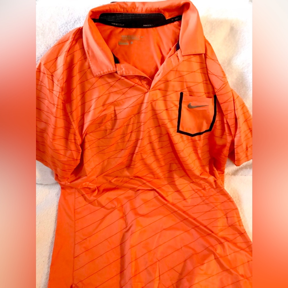 Nike Golf coral dri-fit polo men’s large